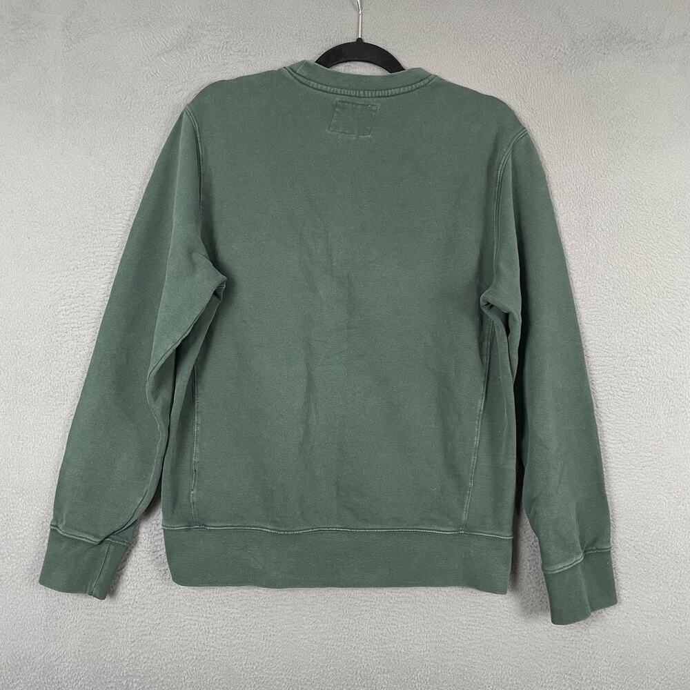 American Eagle Sweatshirt Mens M Green Pullover Fleece Crewneck Pockets Logo - Picture 2 of 12
